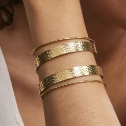 Bracelet Manchette Chita Acier Doré