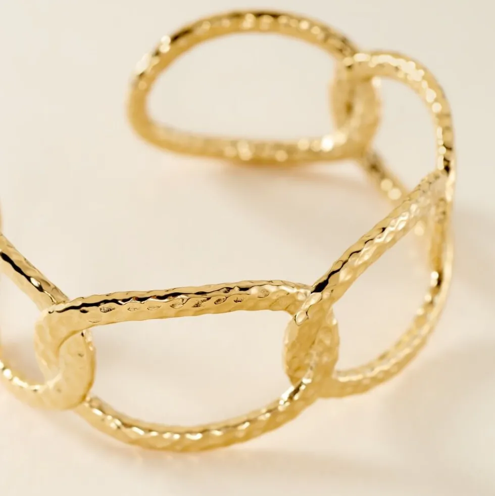 Bracelet Manchette Lorri Acier Doré