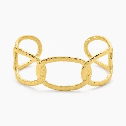 Bracelet Manchette Lorri Acier Doré