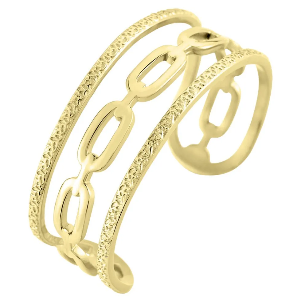 Bracelet Manchette Olya Acier Jaune