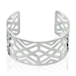 Bracelet Manchette Vlera Acier Blanc