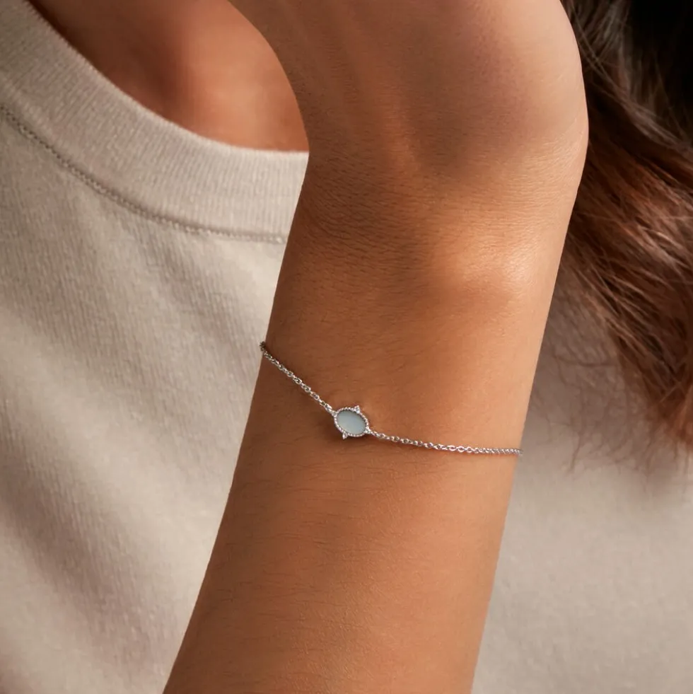 Bracelet Margot Argent Blanc Nacre Oxyde De Zirconium