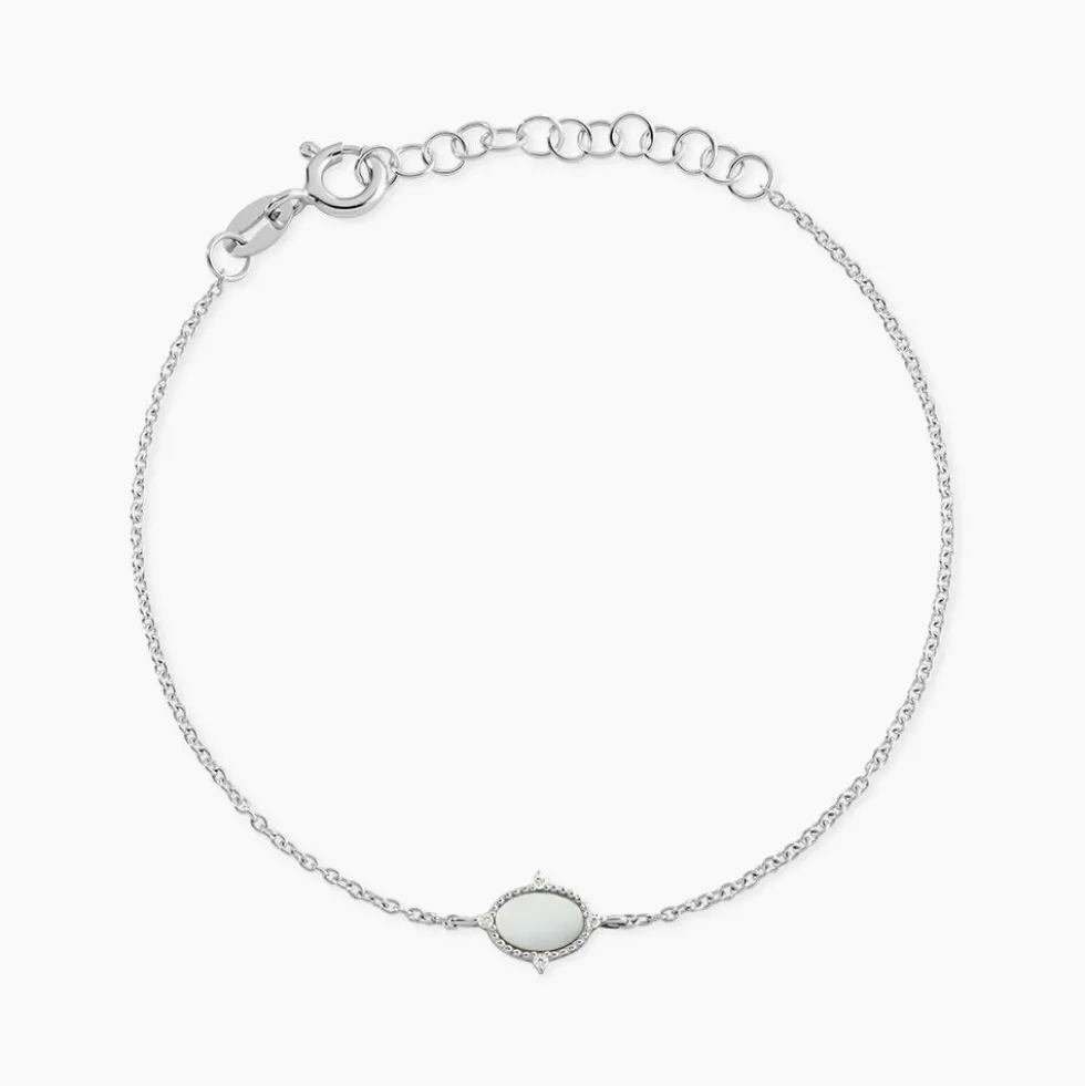 Bracelet Margot Argent Blanc Nacre Oxyde De Zirconium