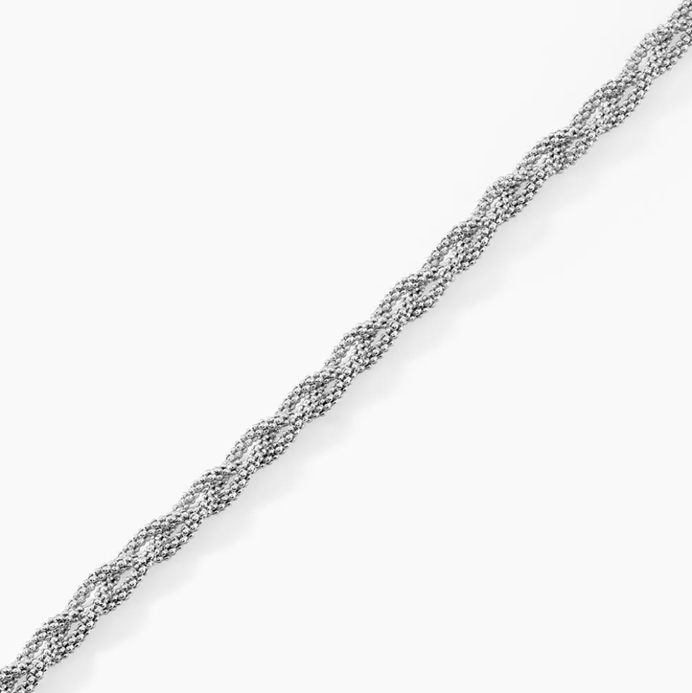 Bracelet Marie-angeline Maille Coreene Argent Blanc