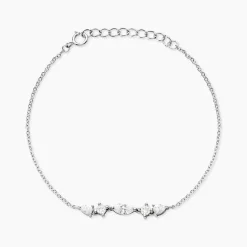 Bracelet Mascaret Argent Blanc Oxyde De Zirconium
