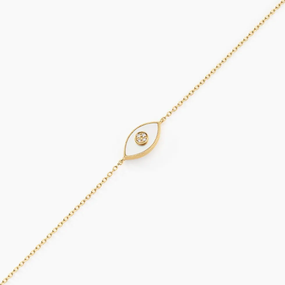 Bracelet Matiasma Or Jaune Nacre Diamant