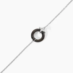 Bracelet Merelle Argent Blanc Céramique Oxyde De Zirconium