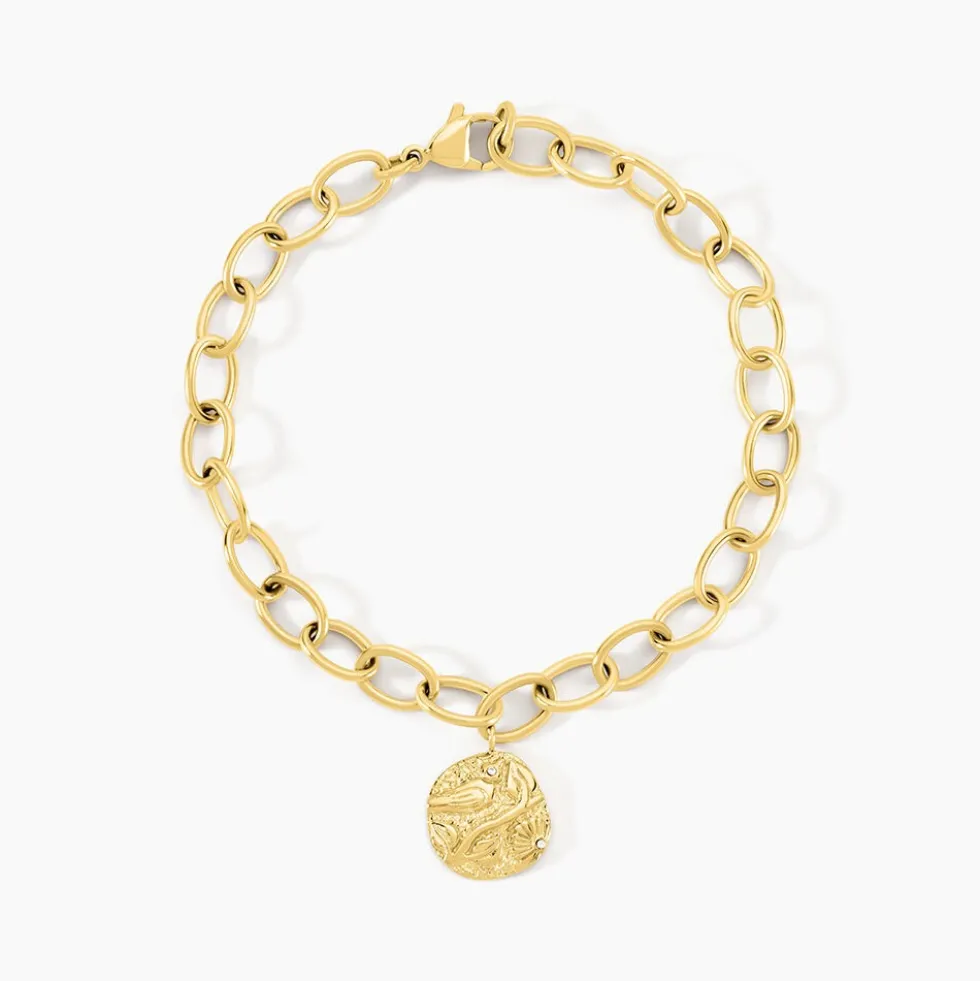 Bracelet Milina Acier Jaune Cristal