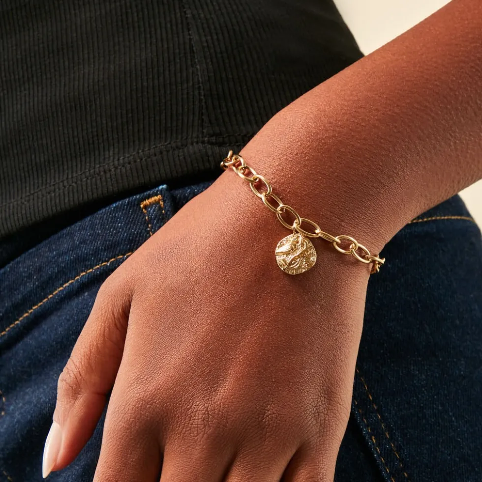 Bracelet Milina Acier Jaune Cristal