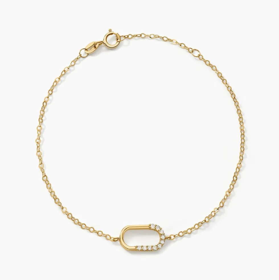 Bracelet Minimalist Chic Or Jaune Oxyde De Zirconium