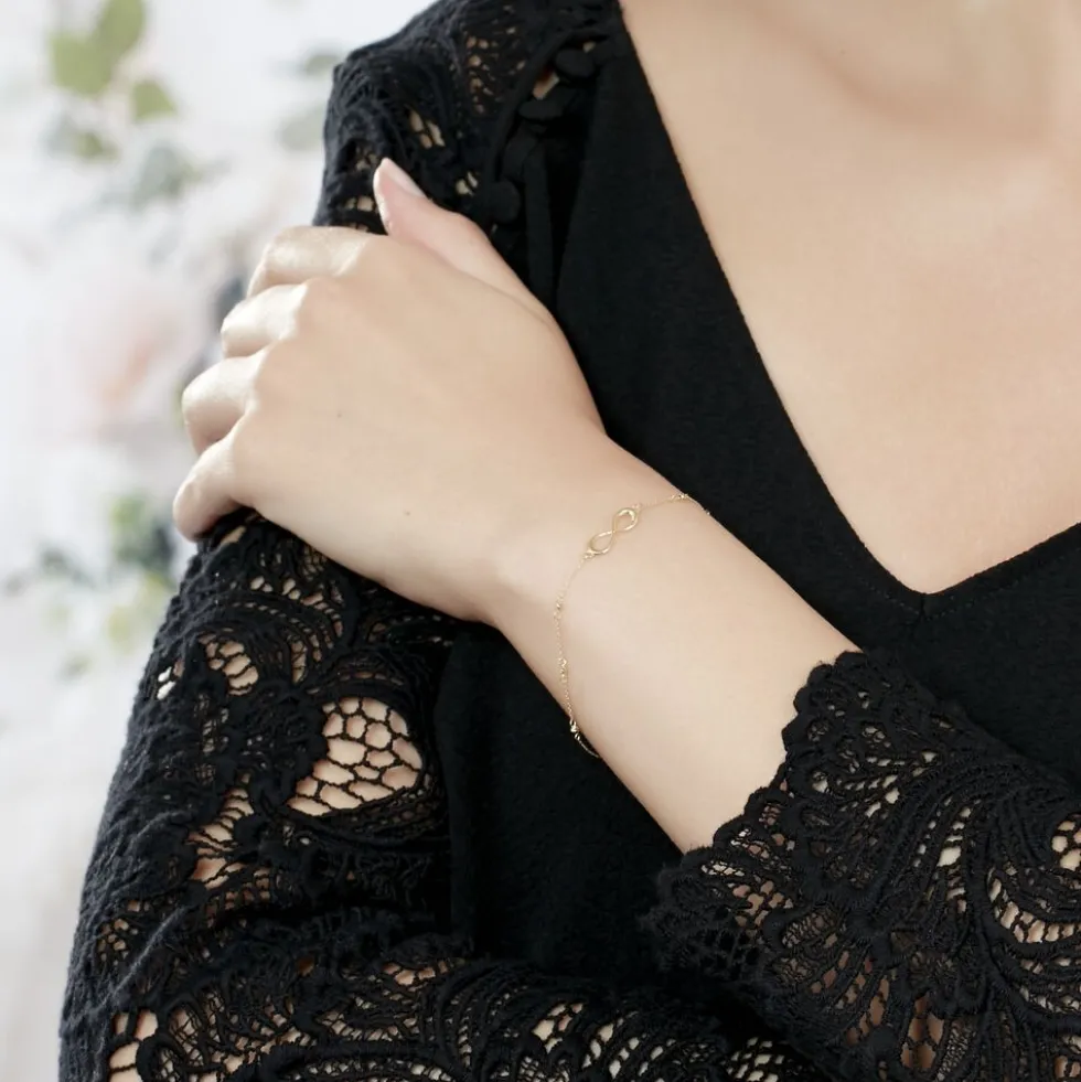 Bracelet Miny Infini Boules Diamante Or Jaune