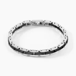 Bracelet Métal Acier Blanc Onyx