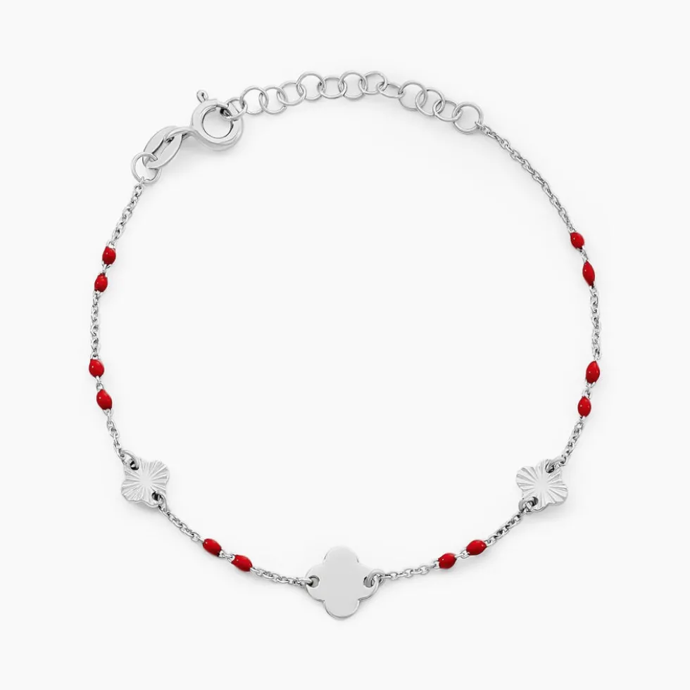 Bracelet Muguette Argent Blanc