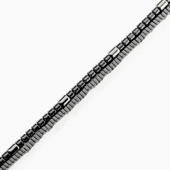 Bracelet Naturel Acier Blanc Hématite