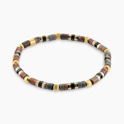 Bracelet Naturel Autres Tricolore Oeil De Tigre
