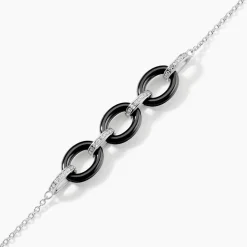 Bracelet Nowell Argent Blanc Oxyde De Zirconium Et Céramique