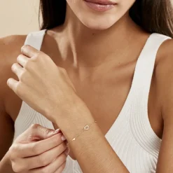 Bracelet Oleanne Or Jaune Oxyde De Zirconium