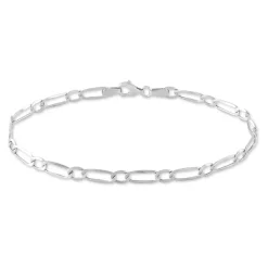 Bracelet Ophelio Maille Alternee 1/1 Or Blanc