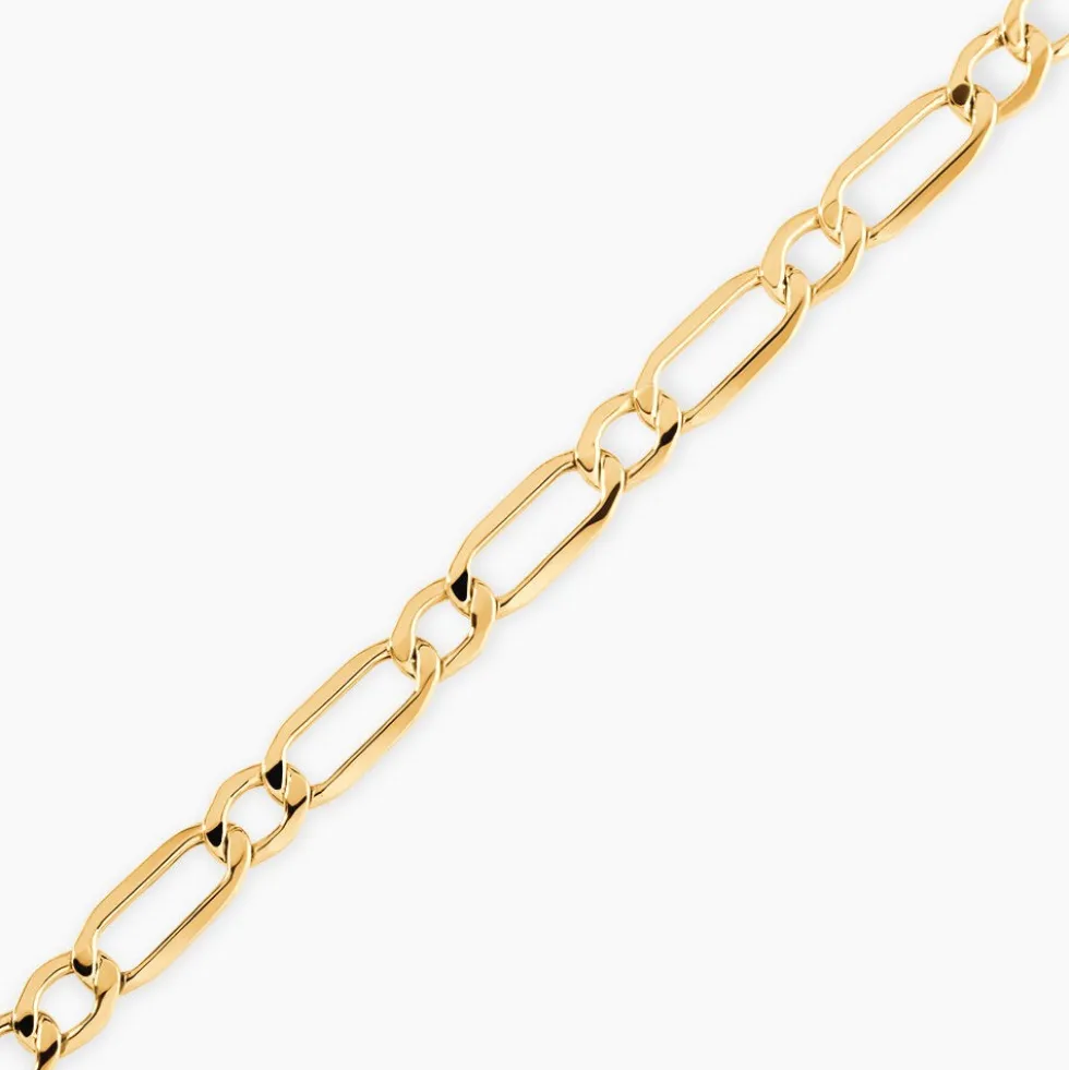 Bracelet Ophelio Maille Alternee 1/1 Or Jaune