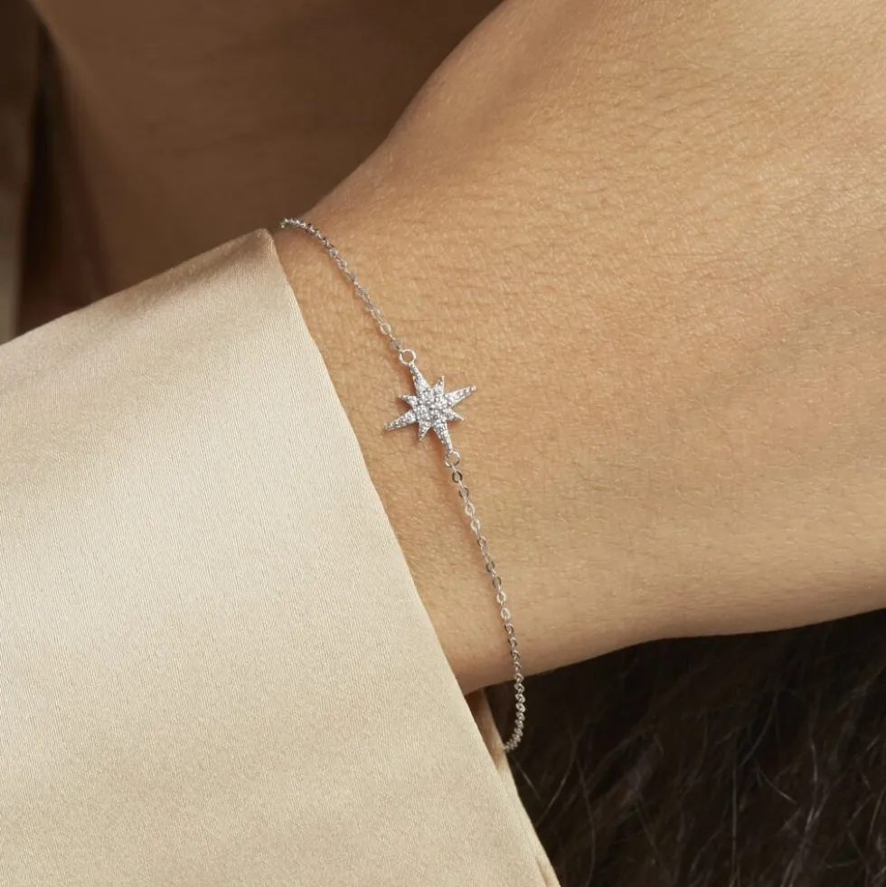 Bracelet Or Blanc Astrale Oxyde De Zirconium