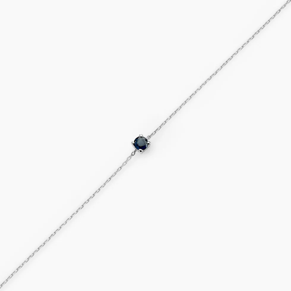 Bracelet Or Blanc Onora Saphir