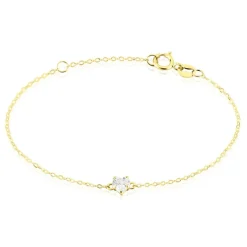 Bracelet Or Jaune Ava Oxyde De Zirconium