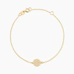 Bracelet Or Jaune Burak Oxyde De Zirconium