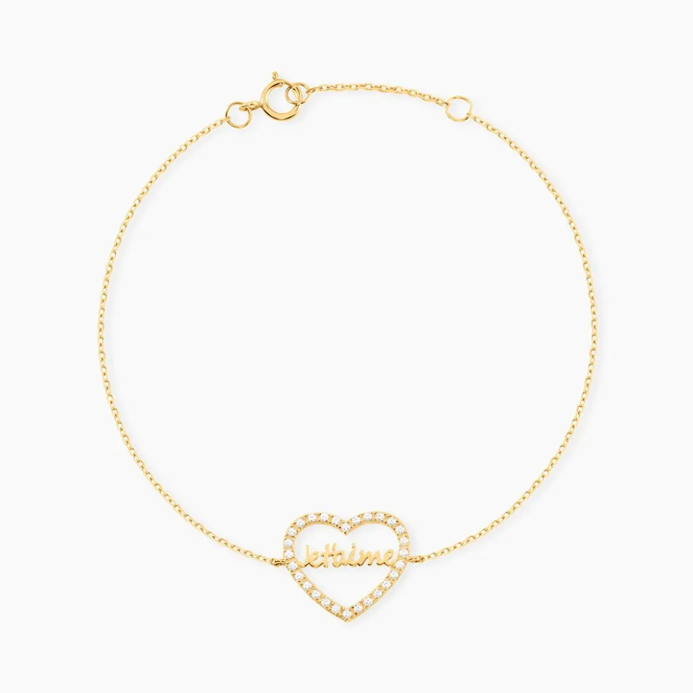 Bracelet Or Jaune Derry Oxyde De Zirconium