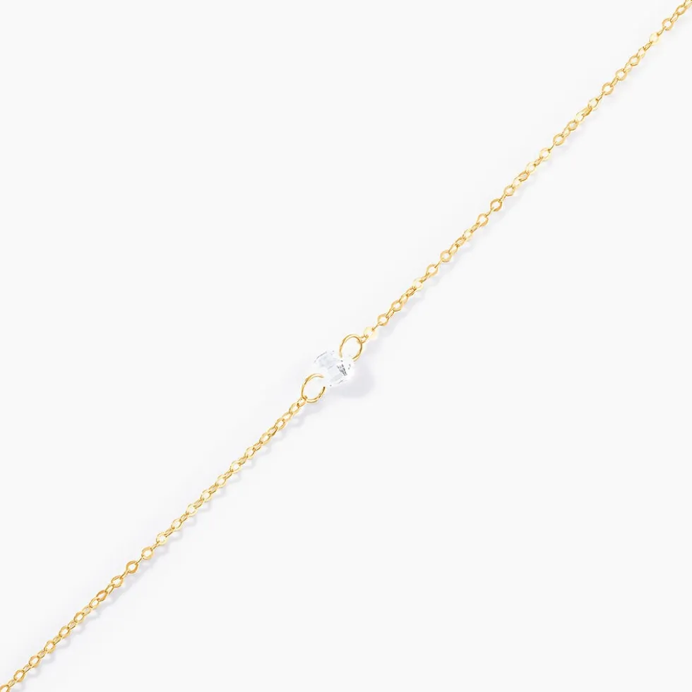 Bracelet Or Jaune Emilee Oxyde De Zirconium