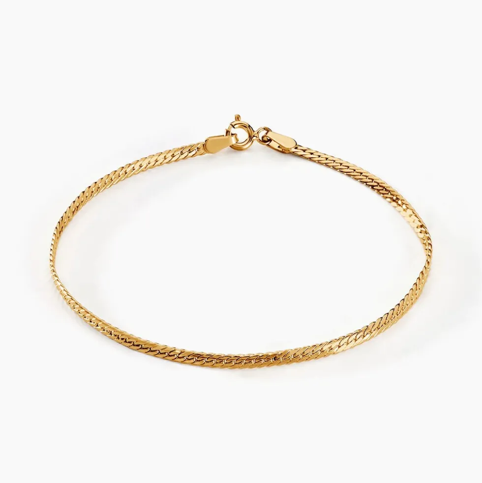 Bracelet Or Jaune Izel Maille Anglaise