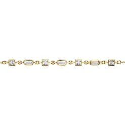 Bracelet Or Jaune Mercy Oxyde De Zirconium