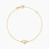 Bracelet Or Jaune Saponaire Oxydes De Zirconium
