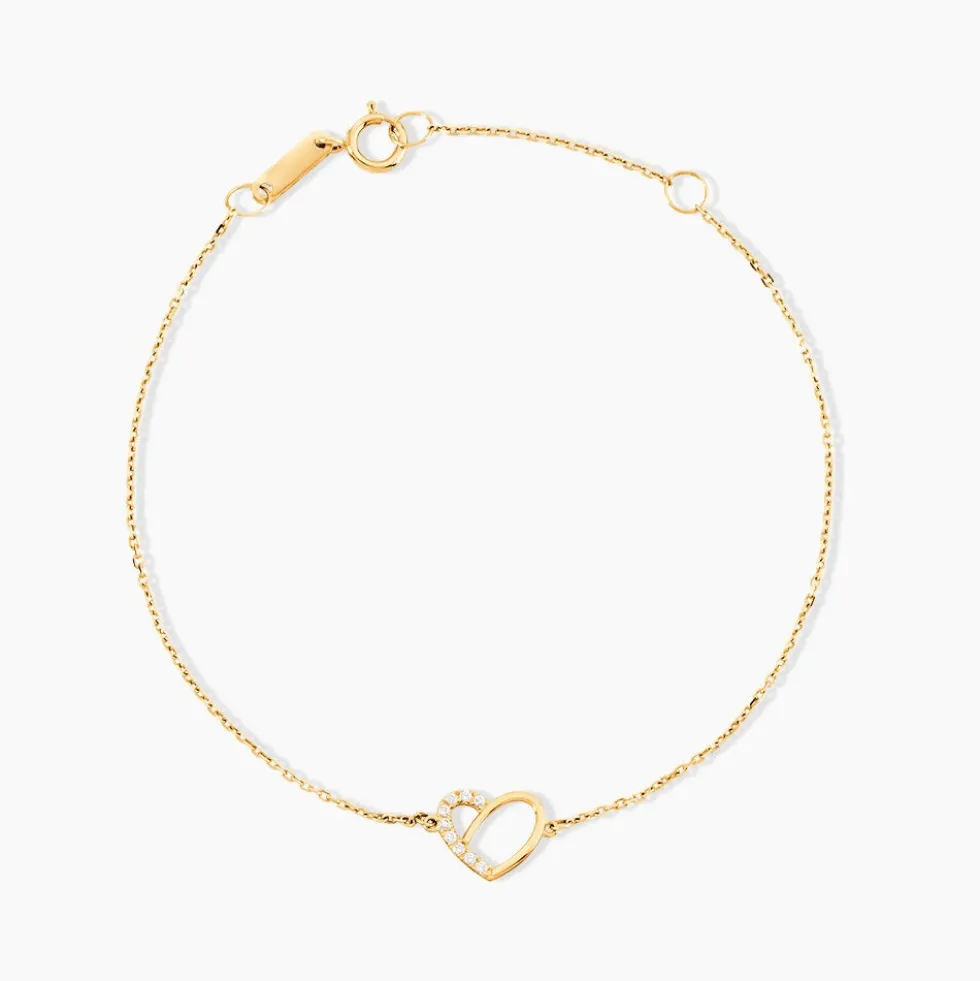 Bracelet Osamu Or Jaune Oxyde De Zirconium