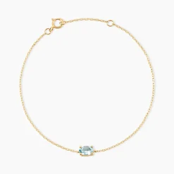 Bracelet Ovale Or Jaune Topaze