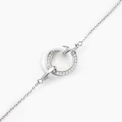 Bracelet Peer Argent Blanc Oxyde De Zirconium