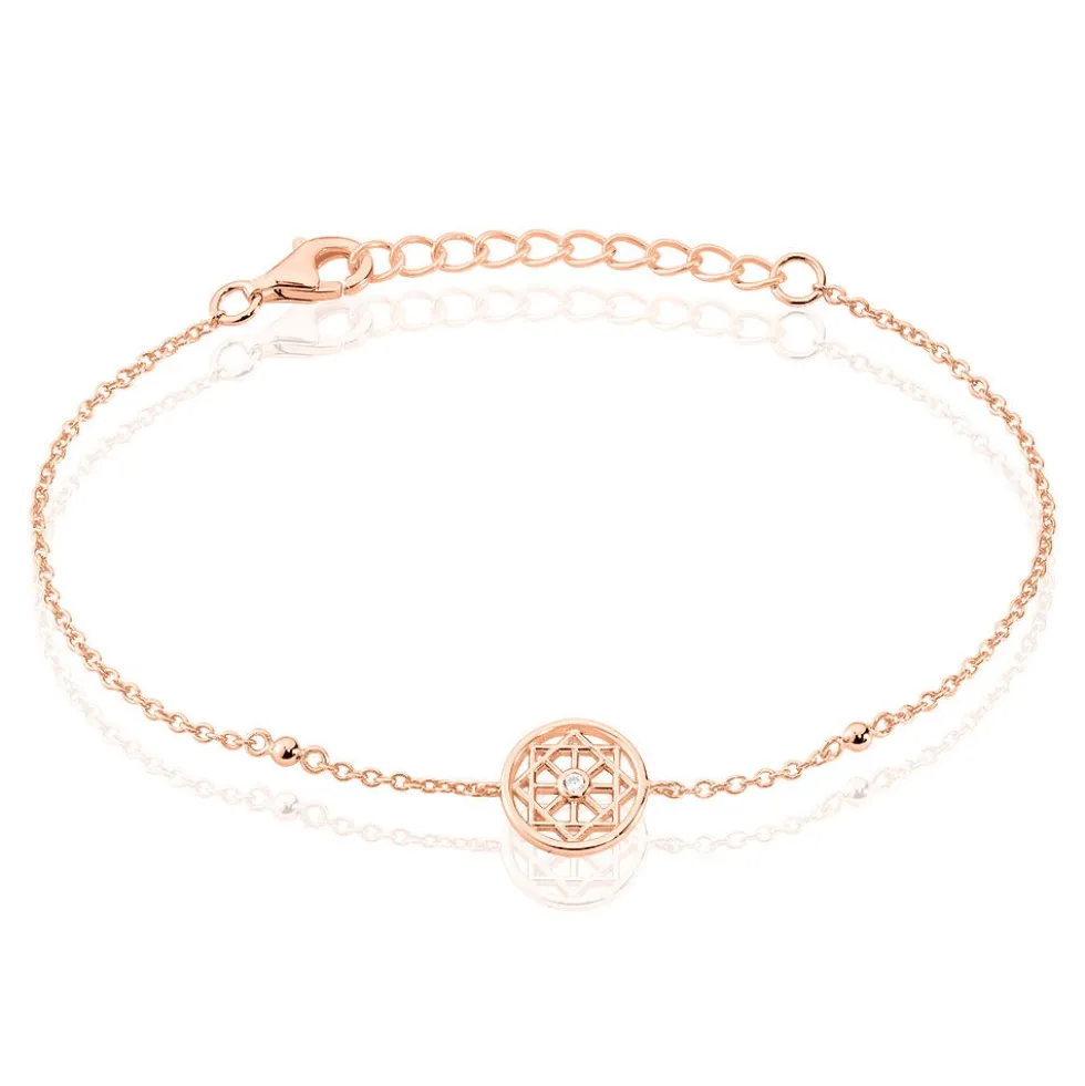 Bracelet Peinda Argent Rose Oxyde De Zirconium