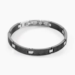 Bracelet Phebus Him Acier Blanc Et Noir