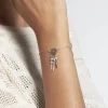 Bracelet Poehei Argent Blanc Cristaux De Swarovski
