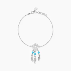 Bracelet Poehei Argent Blanc Cristaux De Swarovski