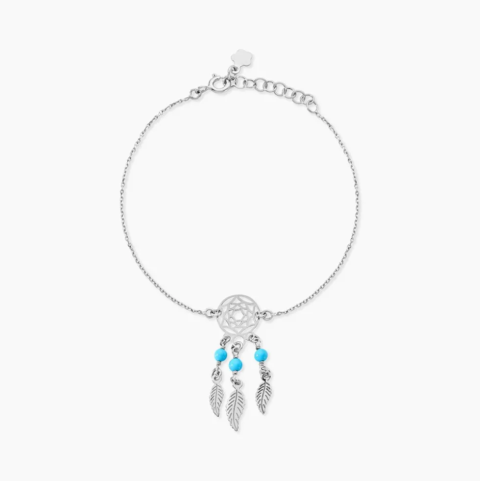 Bracelet Poehei Argent Blanc Cristaux De Swarovski