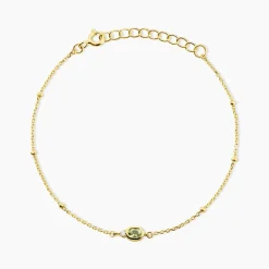 Bracelet Poem Argent Jaune Péridot Oxyde De Zirconium