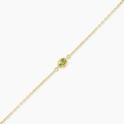 Bracelet Poem Argent Jaune Péridot