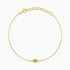 Bracelet Poem Argent Jaune Péridot
