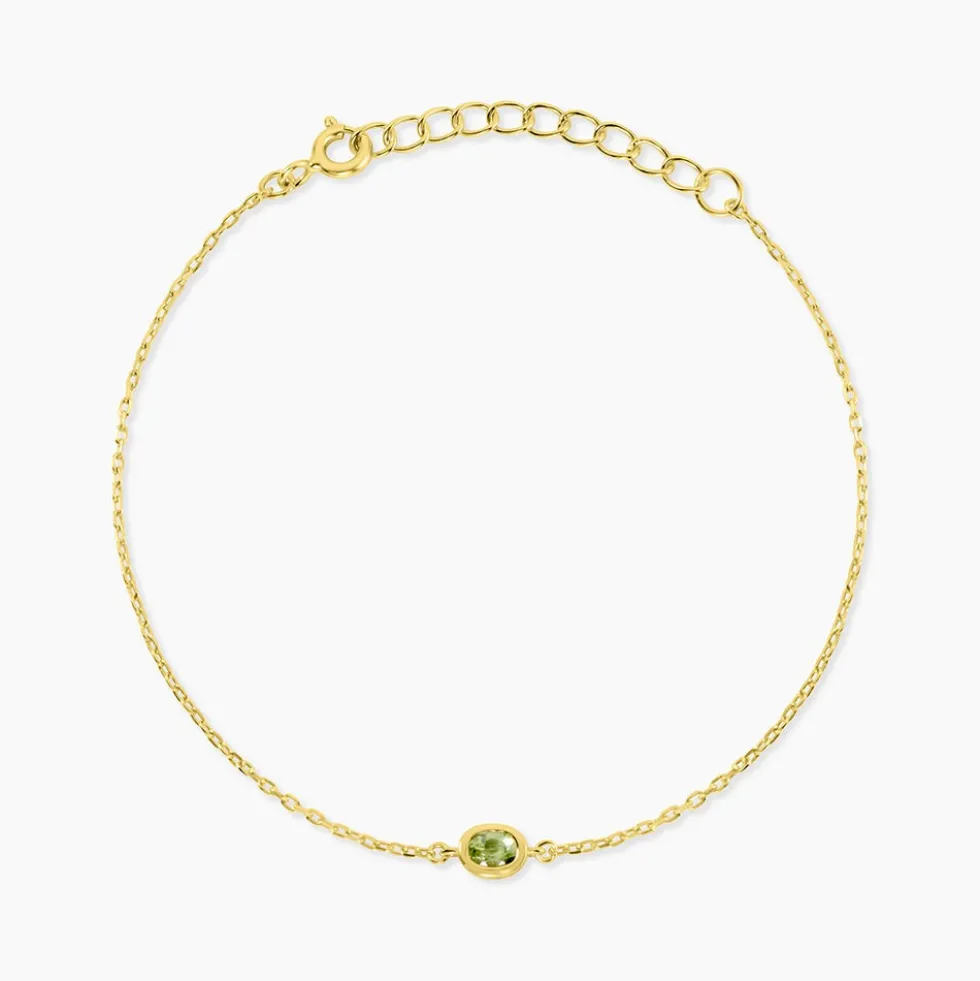 Bracelet Poem Argent Jaune Péridot
