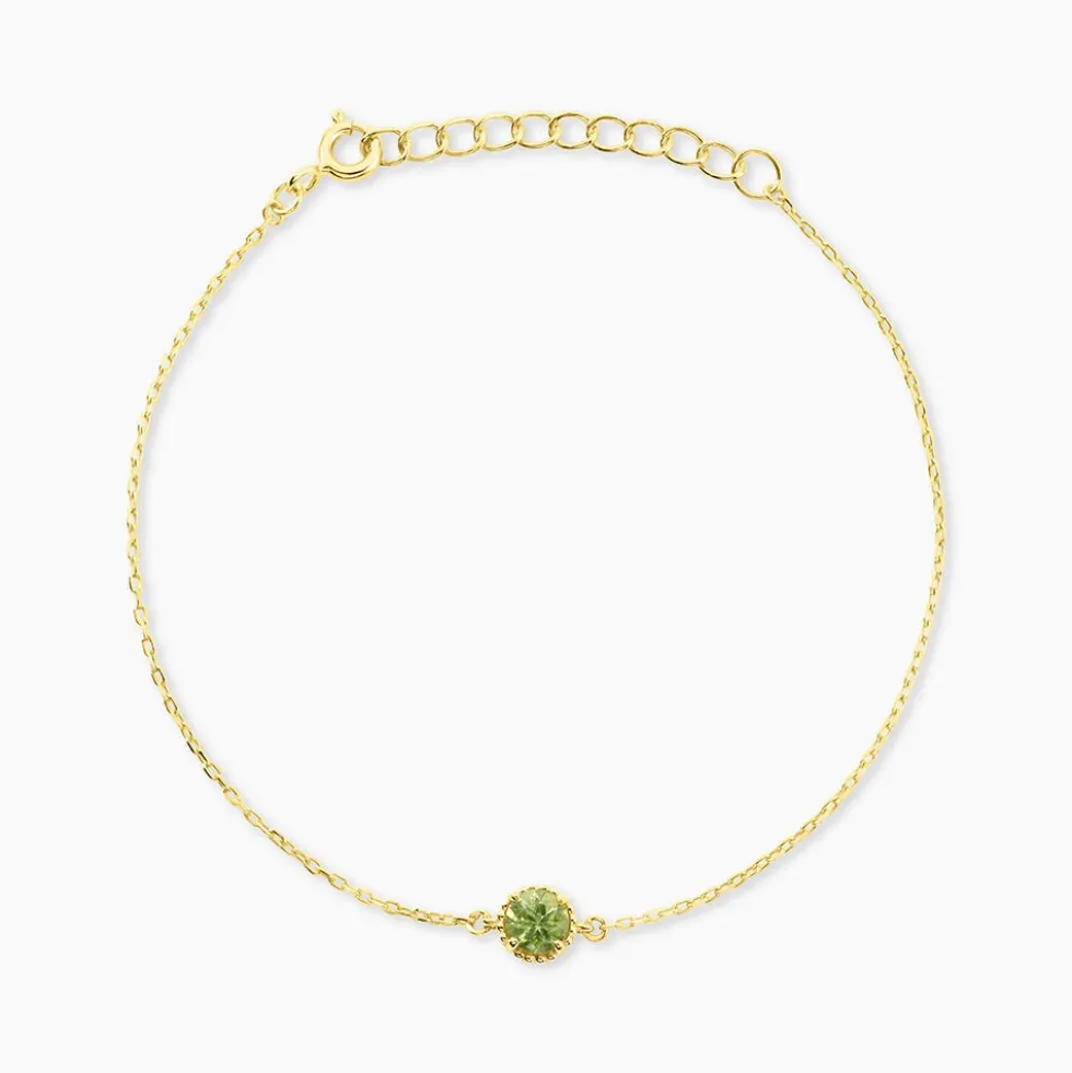 Bracelet Poem Argent Jaune Péridot
