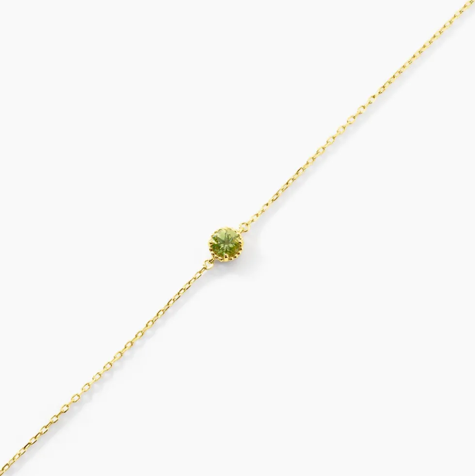 Bracelet Poem Argent Jaune Péridot
