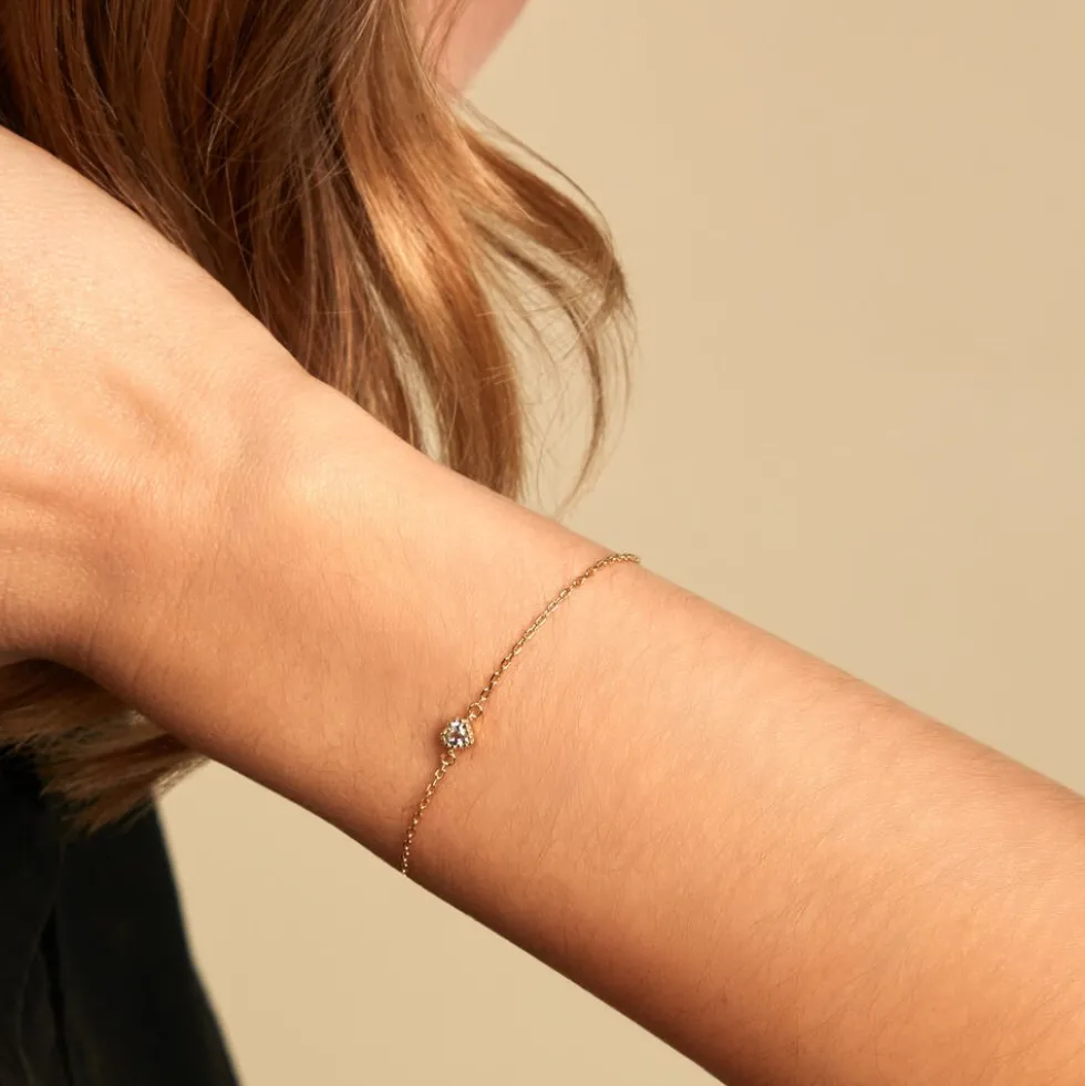 Bracelet Poem Argent Jaune Topaze Bleu Sky