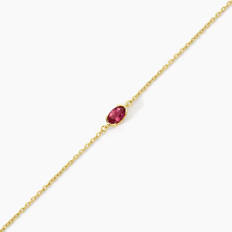 Bracelet Poem Argent Jaune Tourmaline