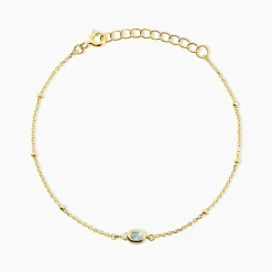 Bracelet Poem Argent Jaune Topaze Oxyde De Zirconium