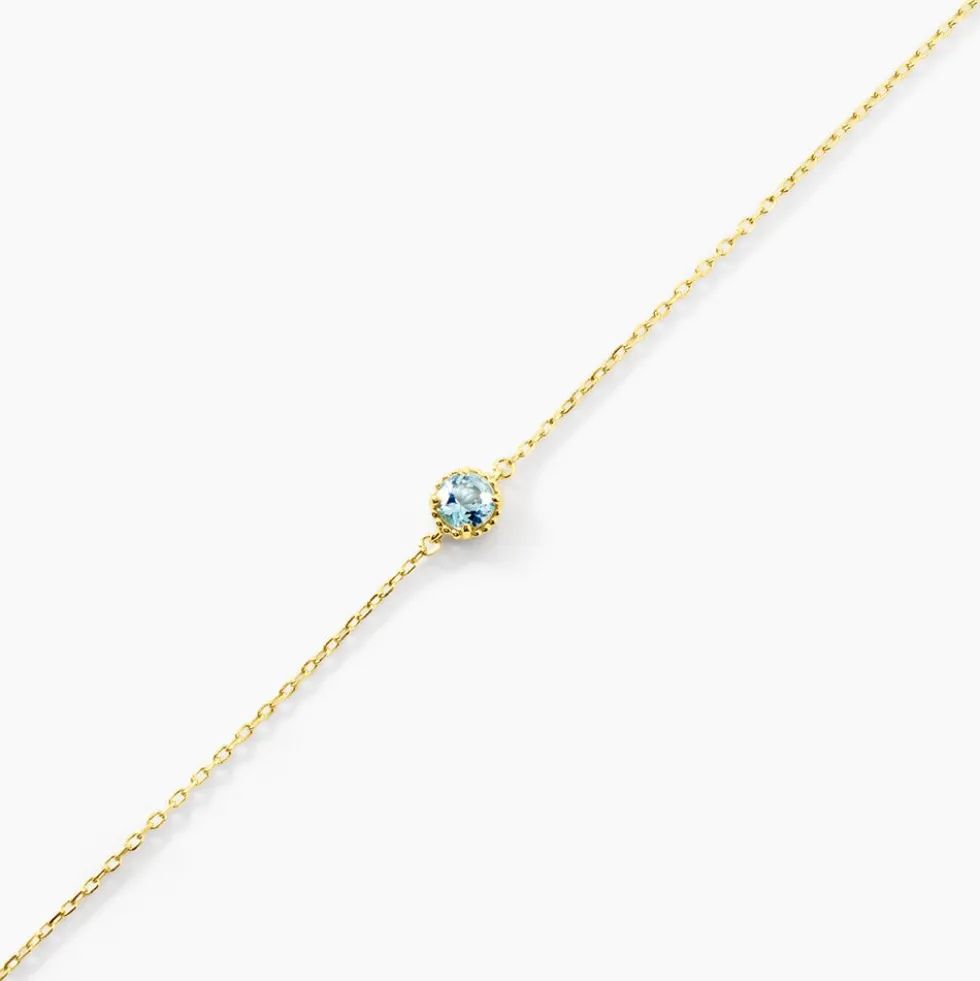 Bracelet Poem Argent Jaune Topaze Bleu Sky